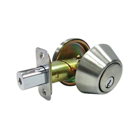 Faultless Faultless 5002071 Satin Stainless Steel Metal Single Cylinder Deadbolt - ANSI Grade 3; 1.75 in. 5002071